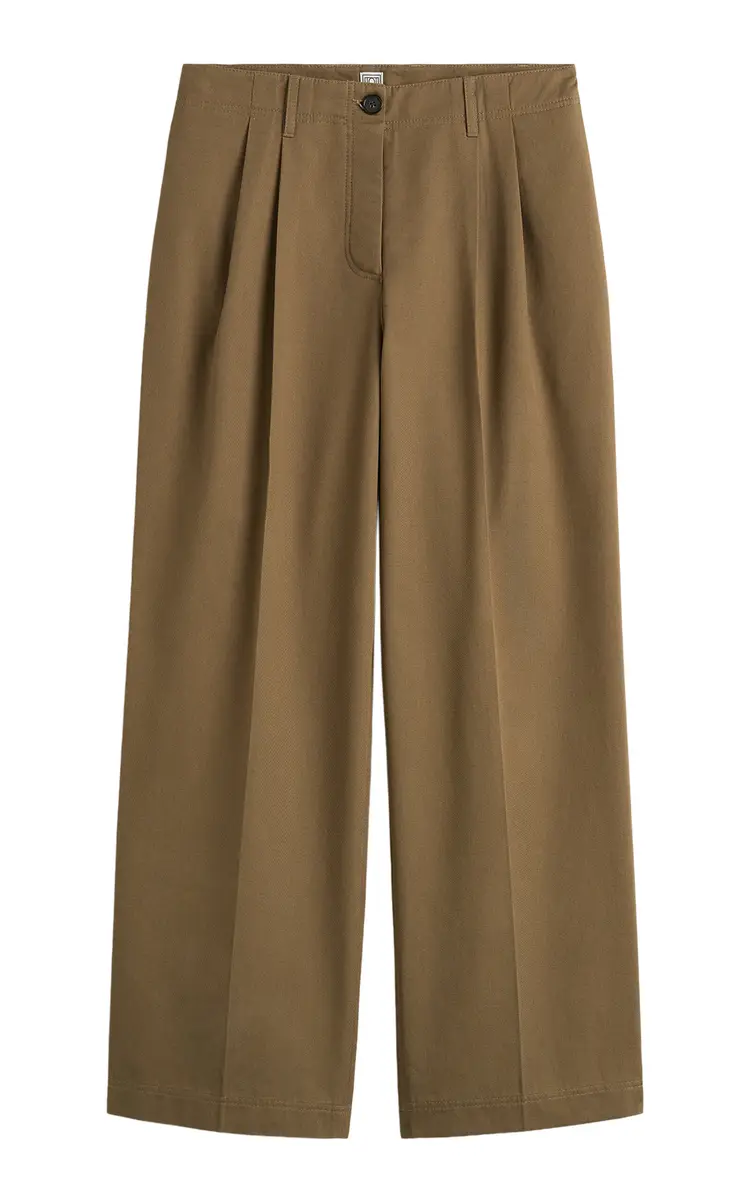 TOTEME Pleated Cotton Twill Wide-Leg Pants | Thumbnail 13 TOTEME Pleated Cotton Twill Wide-Leg Pants | Thumbnail 13