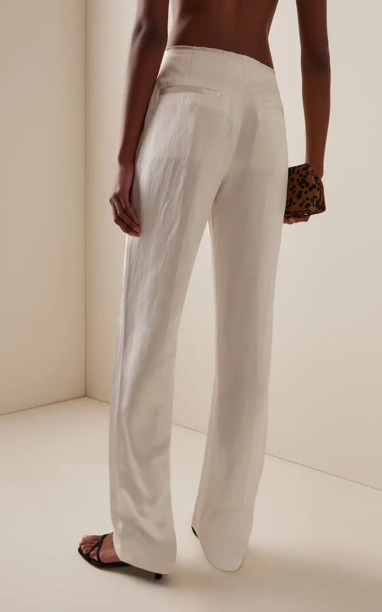 TOTEME Raw-Hem Crepe Straight-Leg Pants | Thumbnail 4 TOTEME Raw-Hem Crepe Straight-Leg Pants | Thumbnail 4