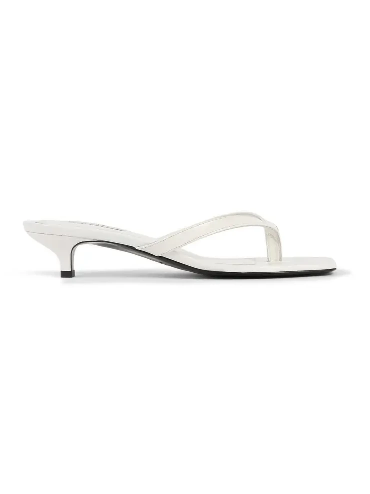 Croc-Embossed Leather Flip-Flop Sandals Croc-Embossed Leather Flip-Flop Sandals