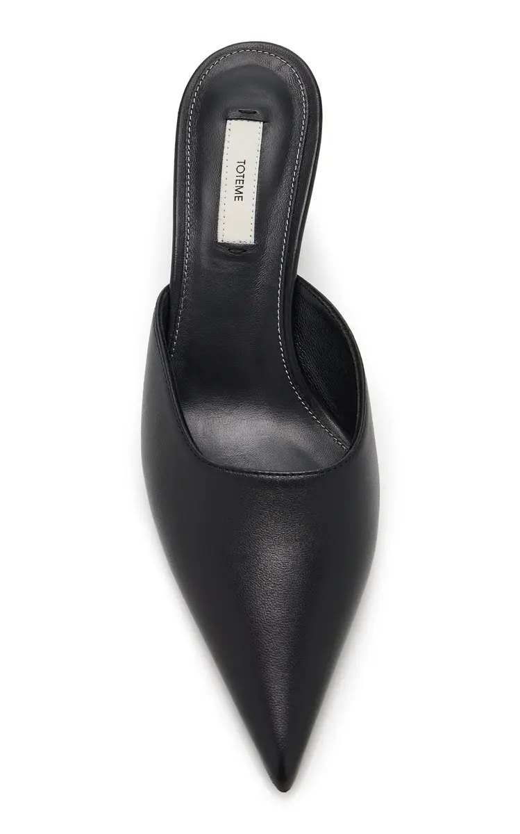 TOTEME Sharp Leather Mules | Thumbnail 3 TOTEME Sharp Leather Mules | Thumbnail 3