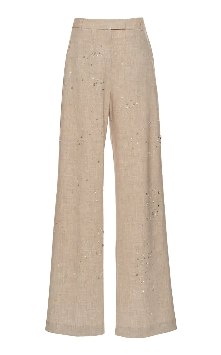 DES_PHEMMES Mid-Rise Wide-Leg Pants