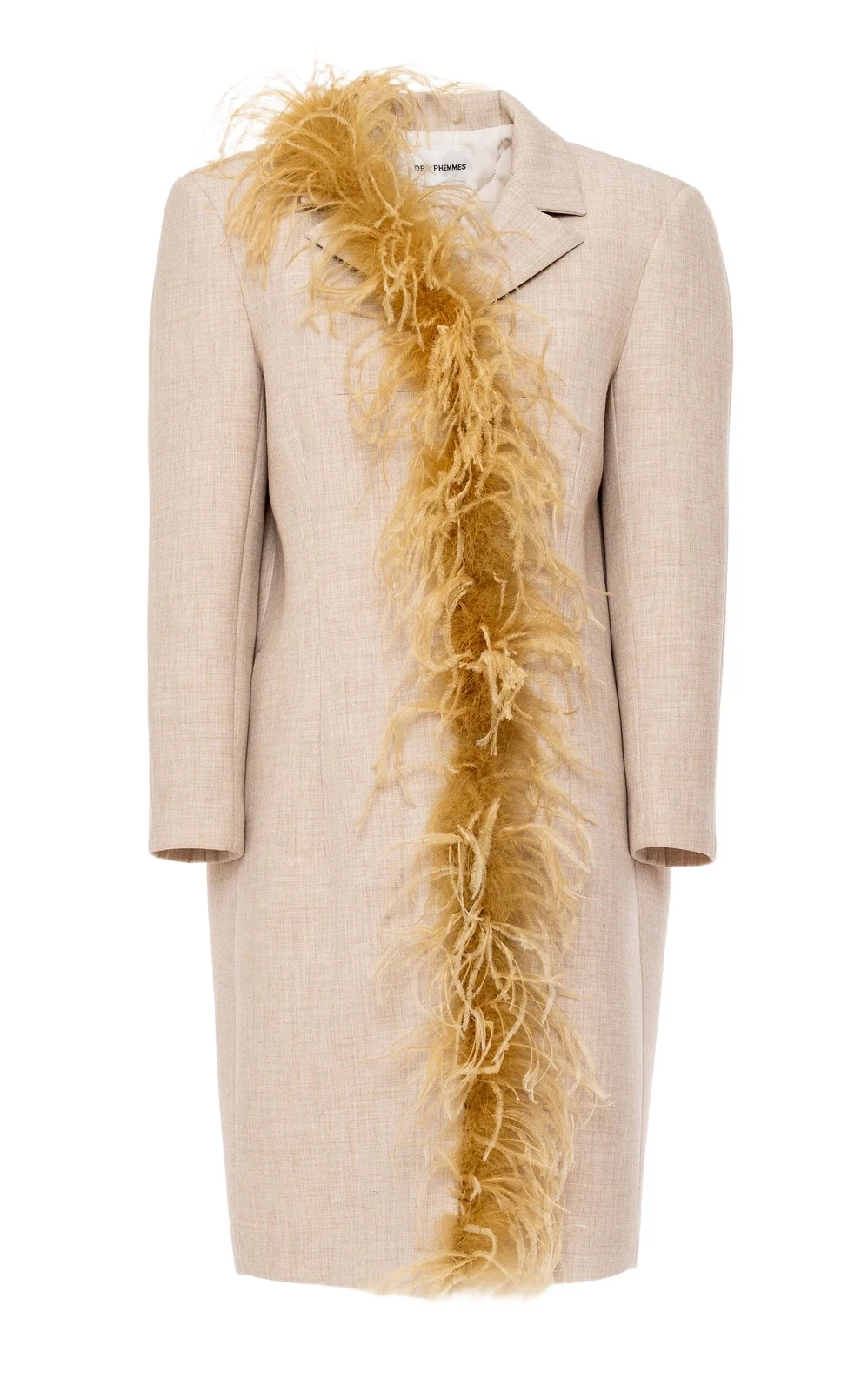 DES_PHEMMES Feathered Car Coat