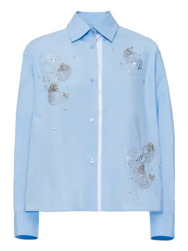 DES_PHEMMES Collared Cotton Shirt