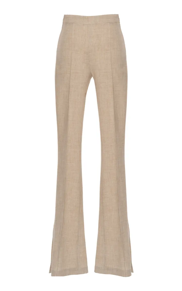 DES_PHEMMES Skinny Crepe Flared-Leg Pants