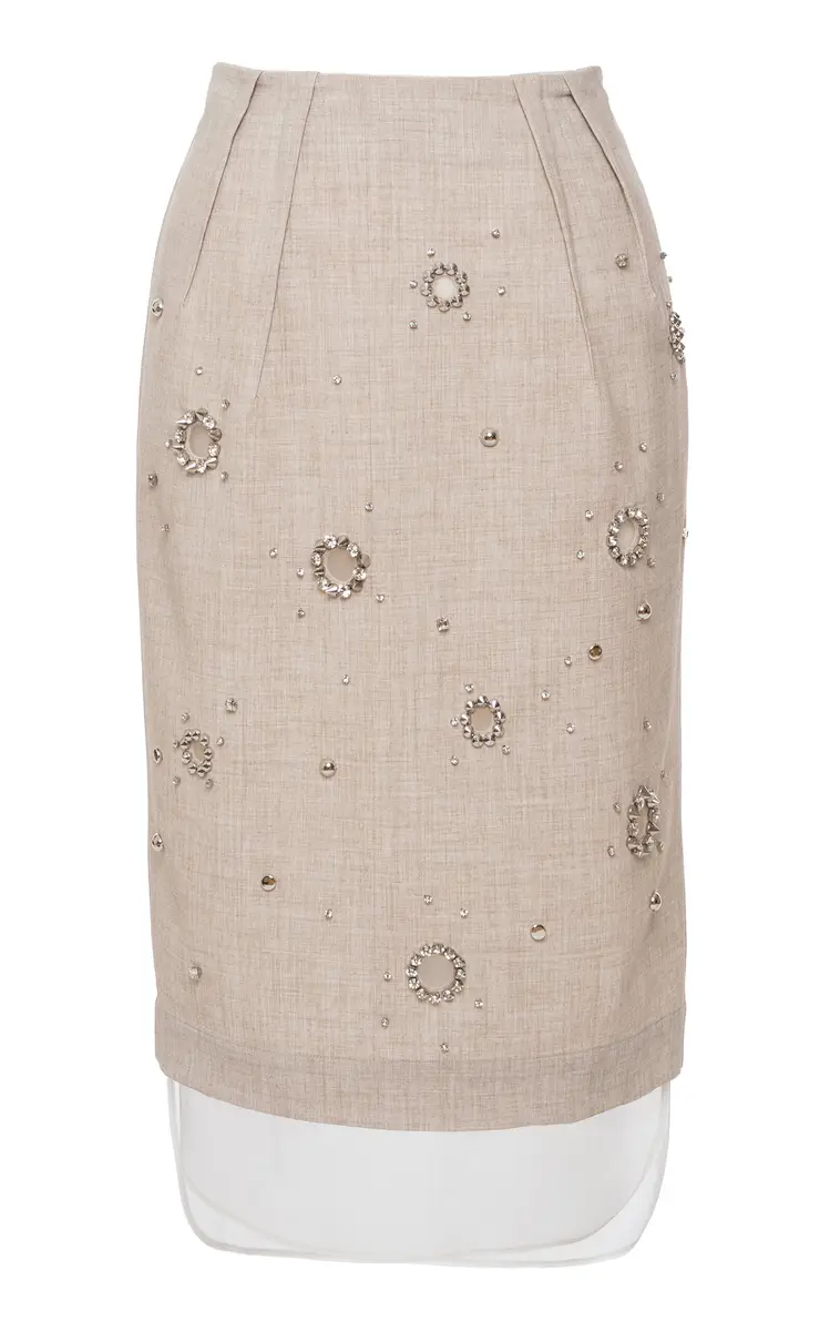 DES_PHEMMES Embellished Pencil Skirt