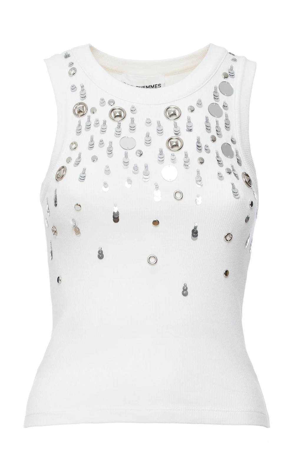 Embellished Stretch-Cotton Tank Top Embellished Stretch-Cotton Tank Top