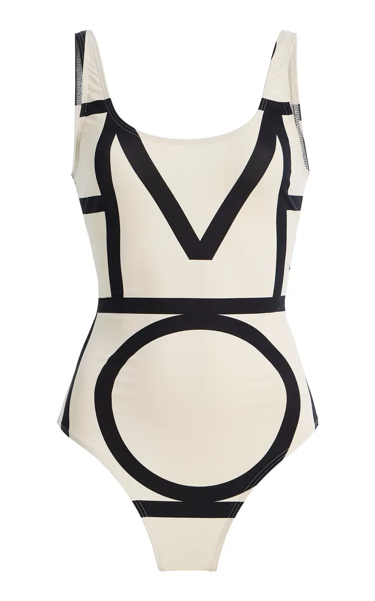Toteme Monogram One-Piece Swimsuit | Image 1 Toteme Monogram One-Piece Swimsuit | Image 1