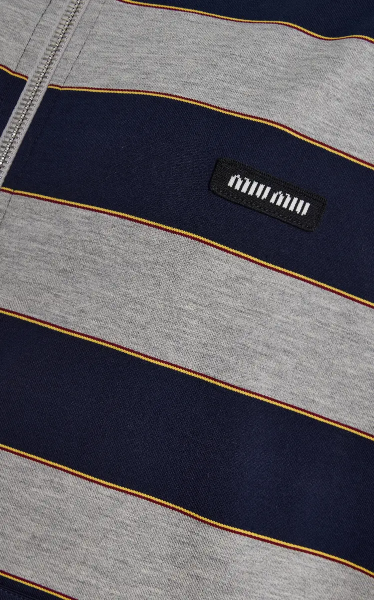 Miu Miu Striped Cotton Hoodie | Thumbnail 5
