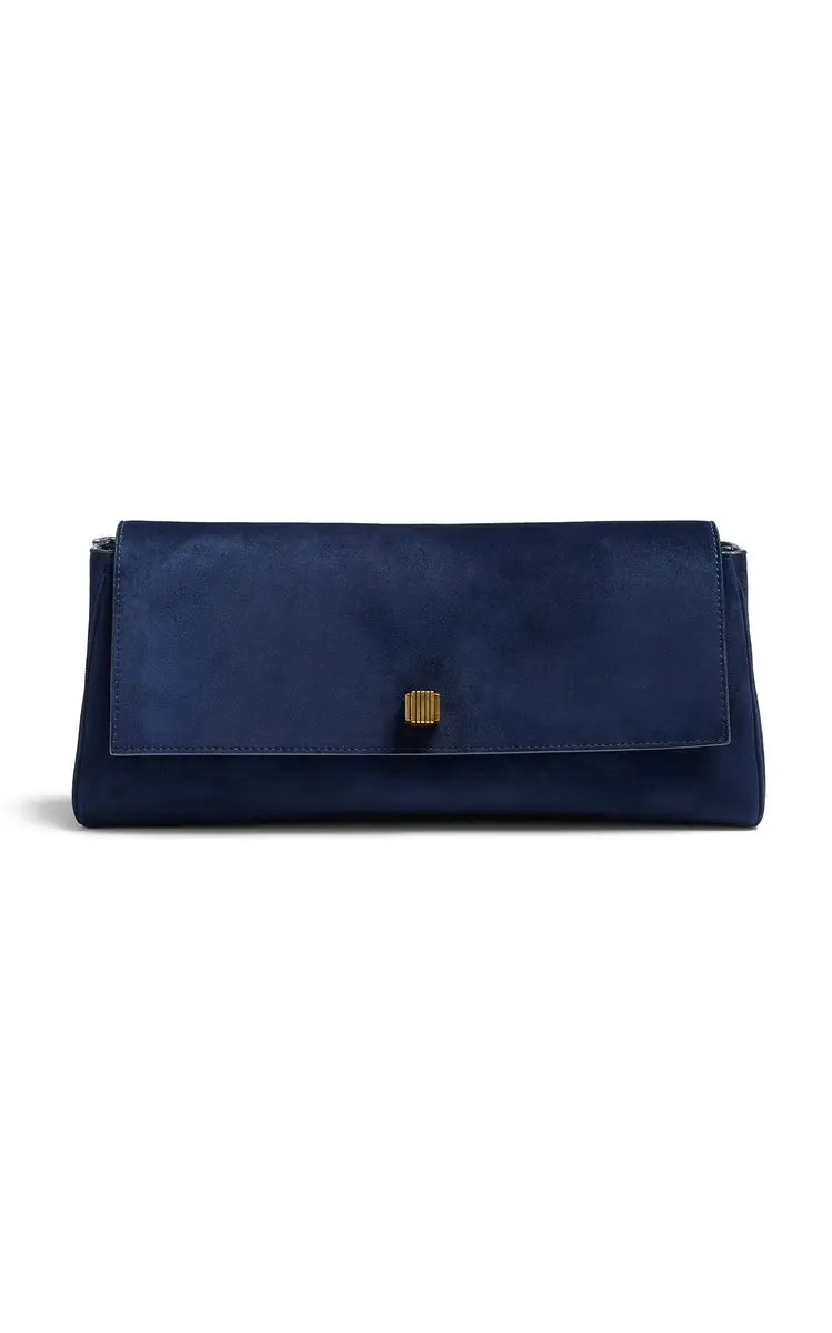 Khaite Audrey Suede Clutch | Image 1 Khaite Audrey Suede Clutch | Image 1