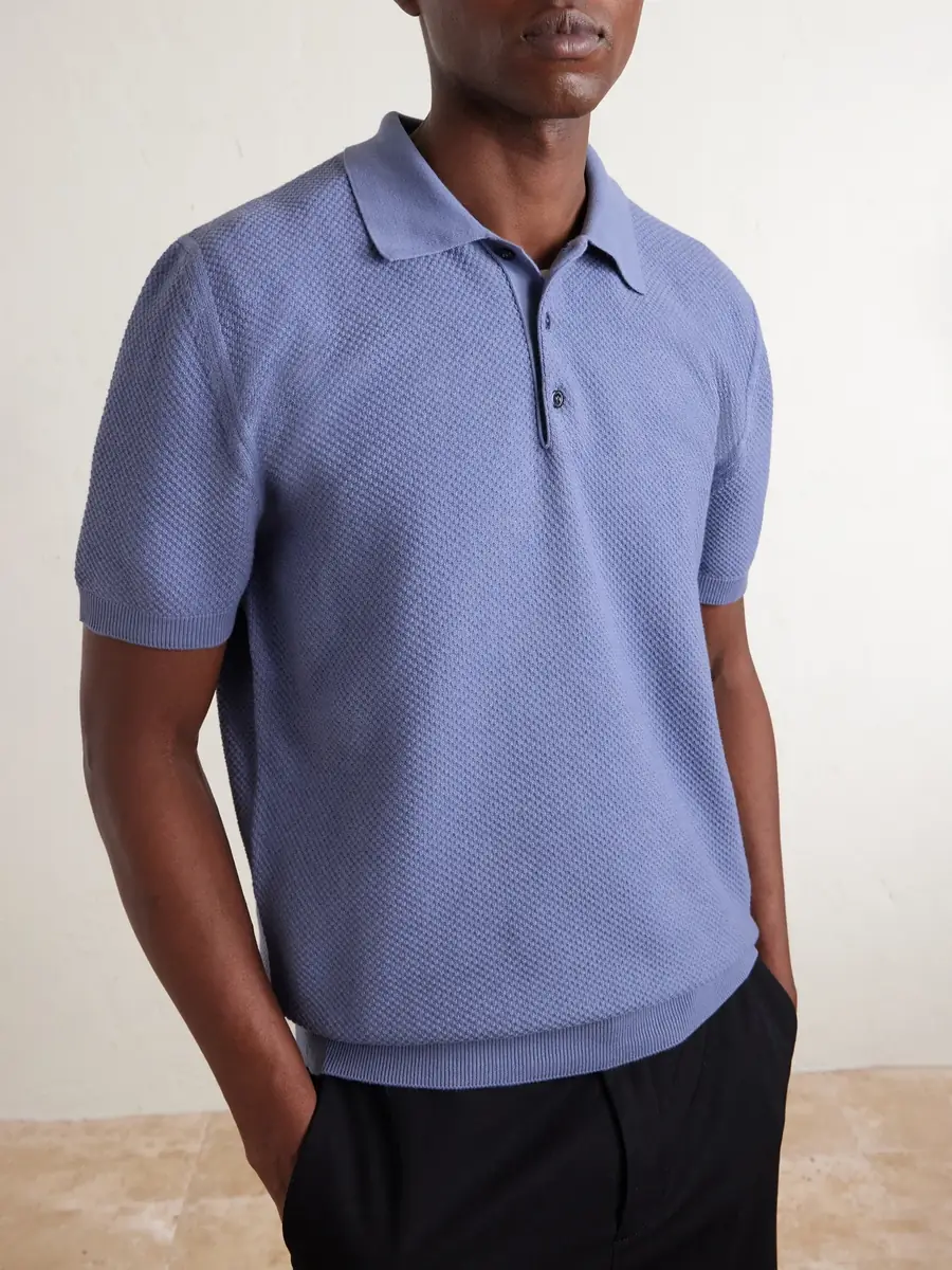 Canali Cotton-Piqué Polo Shirt - Men | Thumbnail 3 Canali Cotton-Piqué Polo Shirt - Men | Thumbnail 3