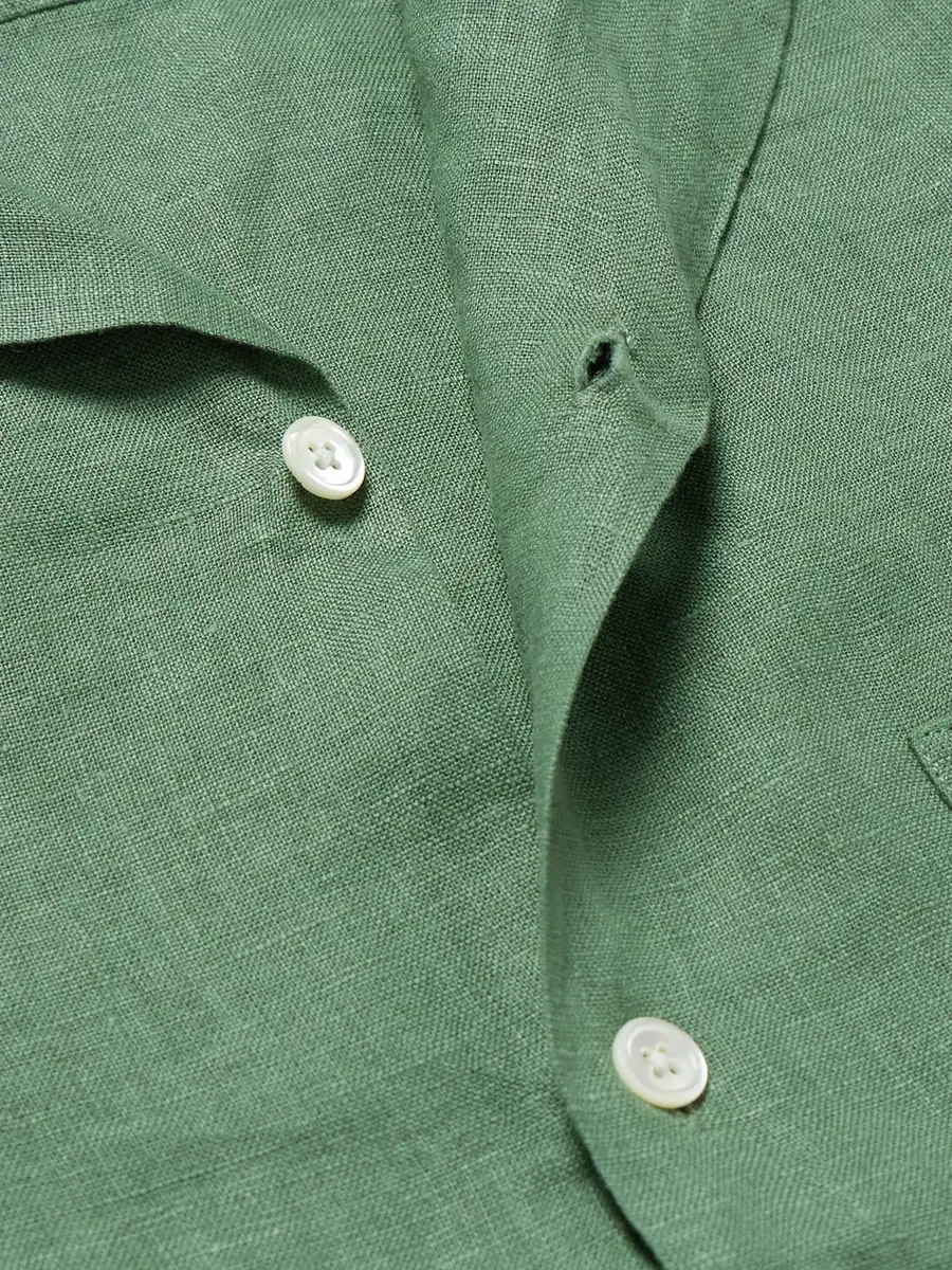 Portuguese Flannel Camp-Collar Linen Shirt - Men | Thumbnail 4 Portuguese Flannel Camp-Collar Linen Shirt - Men | Thumbnail 4