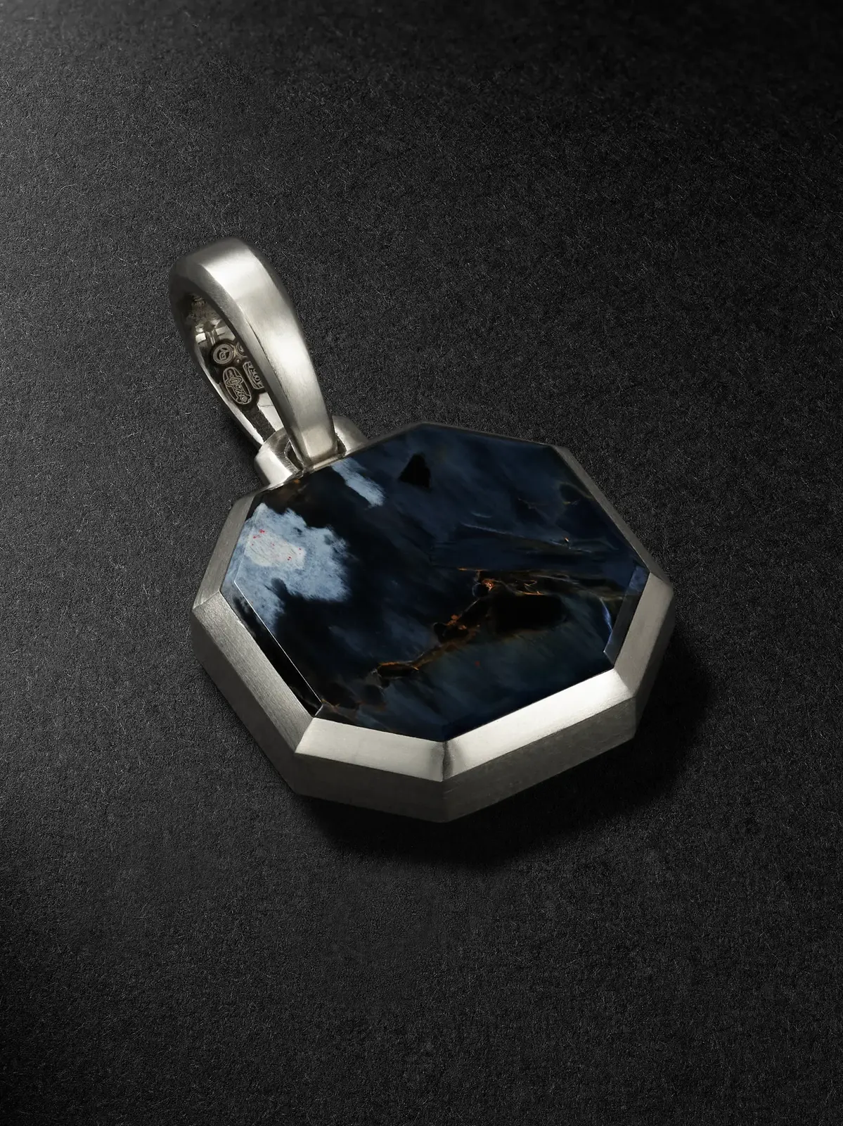 David Yurman Sterling Silver Pietersite Pendant - Men