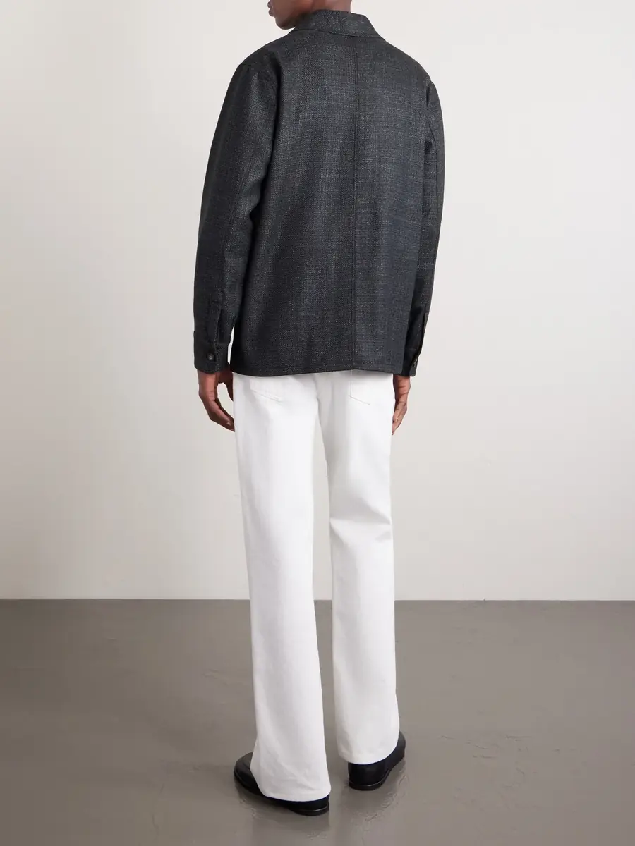 Gabriela Hearst Drew Wool and Silk-Blend Overshirt - Men | Thumbnail 4 Gabriela Hearst Drew Wool and Silk-Blend Overshirt - Men | Thumbnail 4