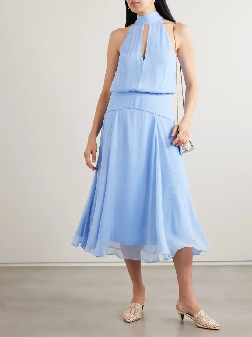 Staud Camryn Cutout Crepon Midi Dress | Thumbnail 2