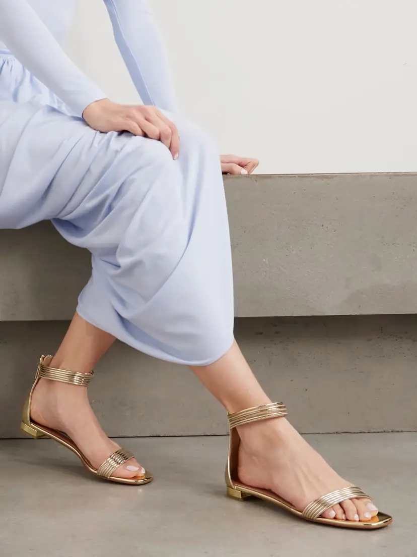 Aquazzura Sway Metallic-leather Sandals | Thumbnail 2 Aquazzura Sway Metallic-leather Sandals | Thumbnail 2