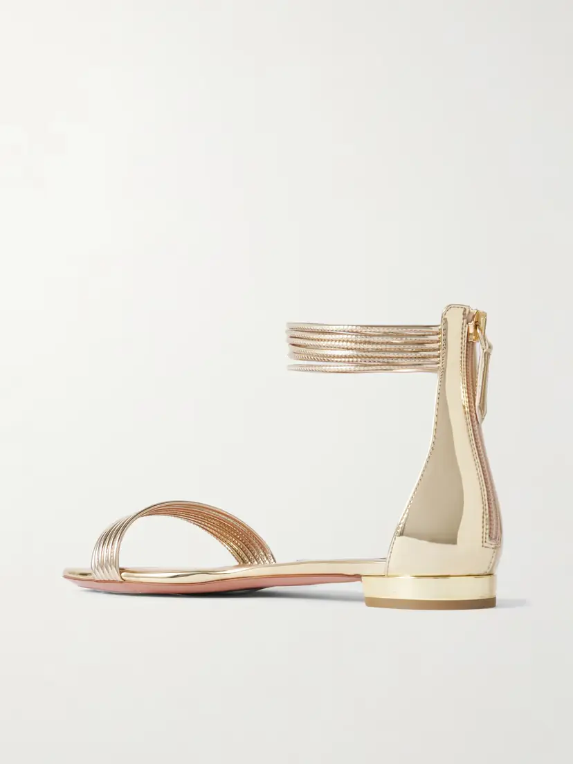 Aquazzura Sway Metallic-leather Sandals | Thumbnail 3 Aquazzura Sway Metallic-leather Sandals | Thumbnail 3
