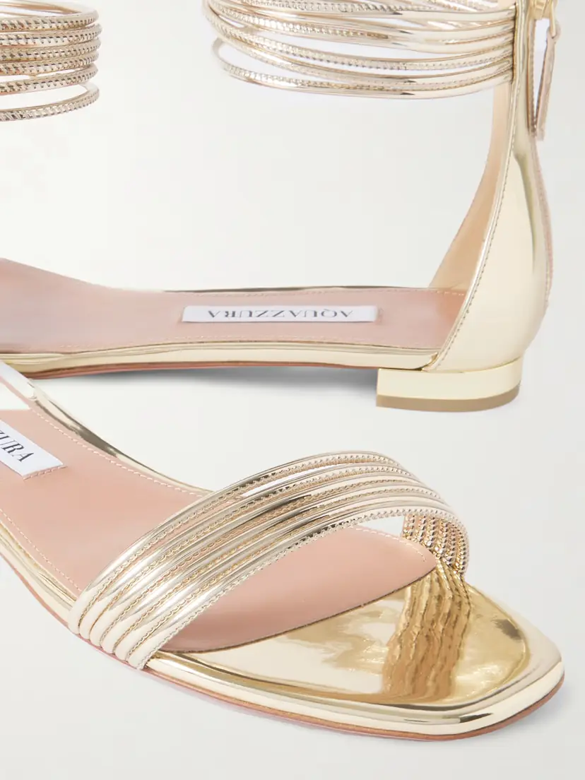 Aquazzura Sway Metallic-leather Sandals | Thumbnail 4 Aquazzura Sway Metallic-leather Sandals | Thumbnail 4