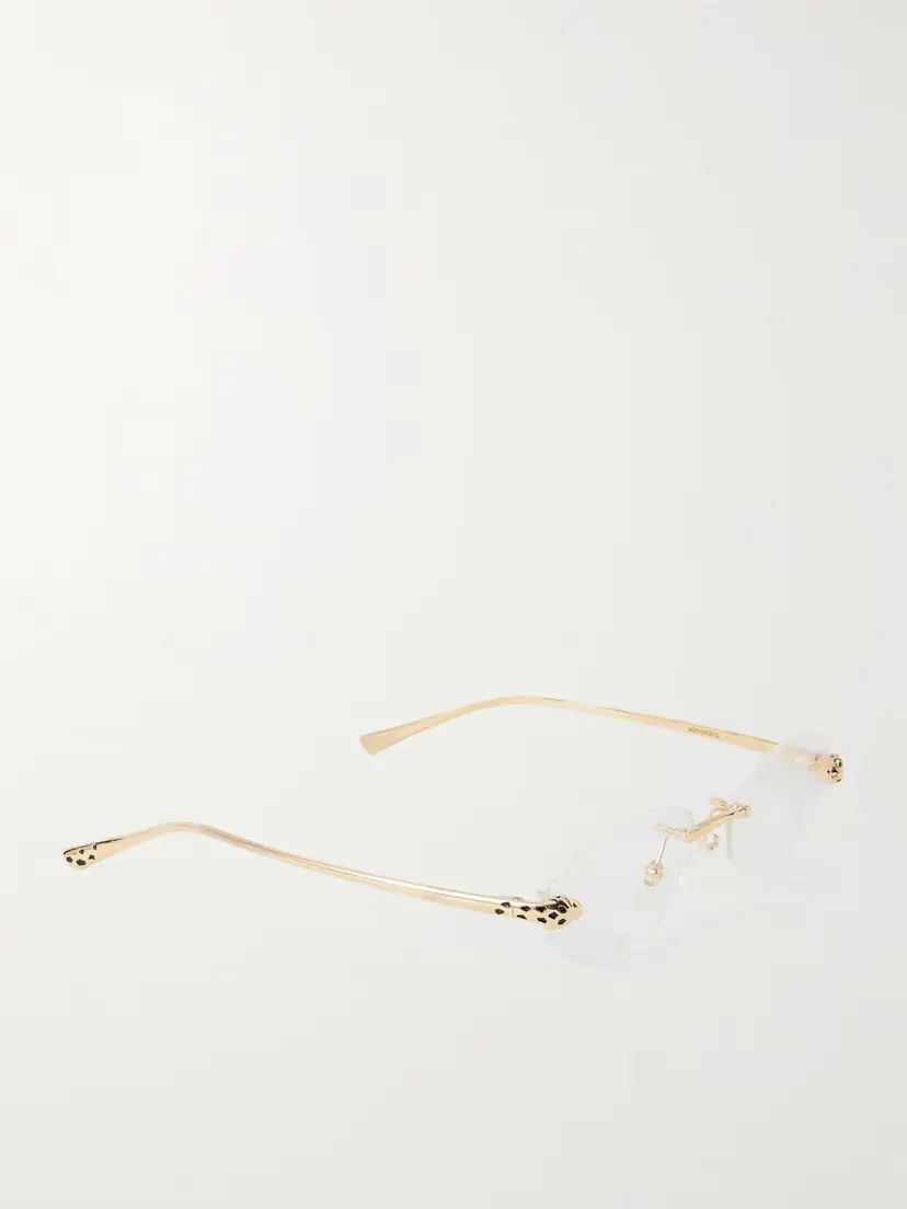 Cartier Eyewear Panthère De Cartier Hexagon-frame Gold-tone Optical Glasses | Thumbnail 3 Cartier Eyewear Panthère De Cartier Hexagon-frame Gold-tone Optical Glasses | Thumbnail 3