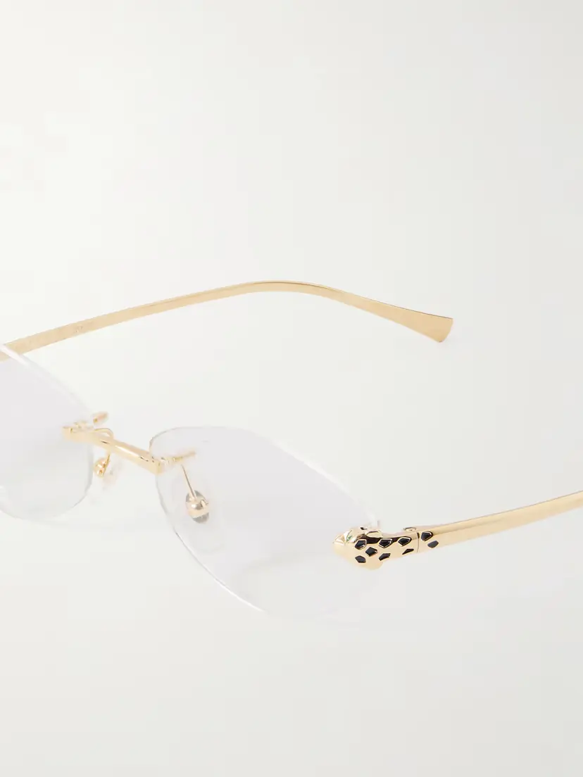 Cartier Eyewear Panthère De Cartier Hexagon-frame Gold-tone Optical Glasses | Thumbnail 5 Cartier Eyewear Panthère De Cartier Hexagon-frame Gold-tone Optical Glasses | Thumbnail 5