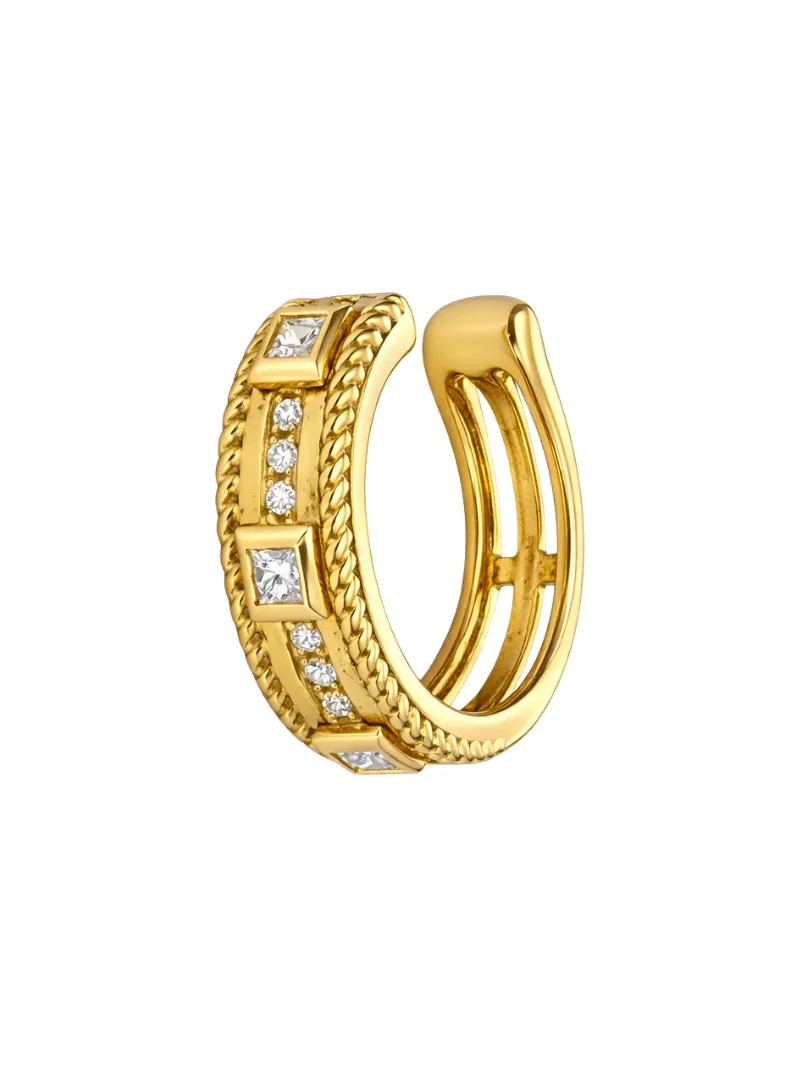 Wish Fine Jewelry 0.22ct Diamond 14K Gold Ear Cuff