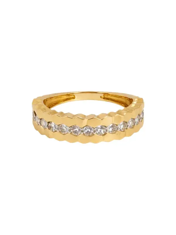 0.76ct Diamond 14K Gold Honeycomb Ring 0.76ct Diamond 14K Gold Honeycomb Ring