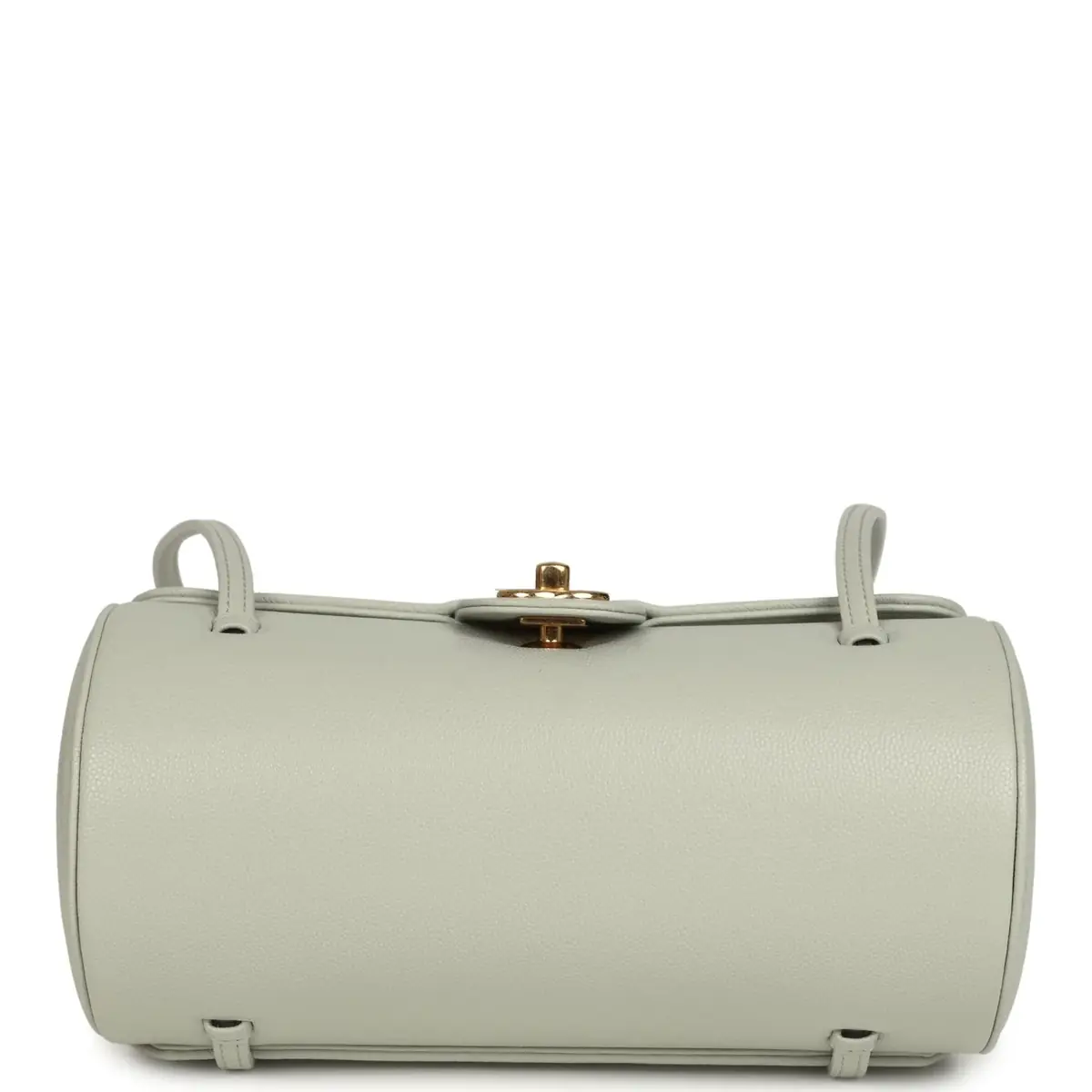 Chanel Chanel Preppy Coco Bowling Bag Light Green Shiny Caviar Brushed Gold Hardware | Thumbnail 6