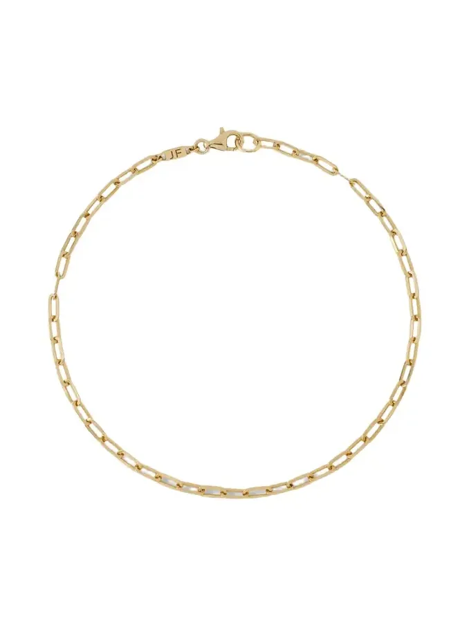 Small Link Chain Anklet in 14K Yellow Gold