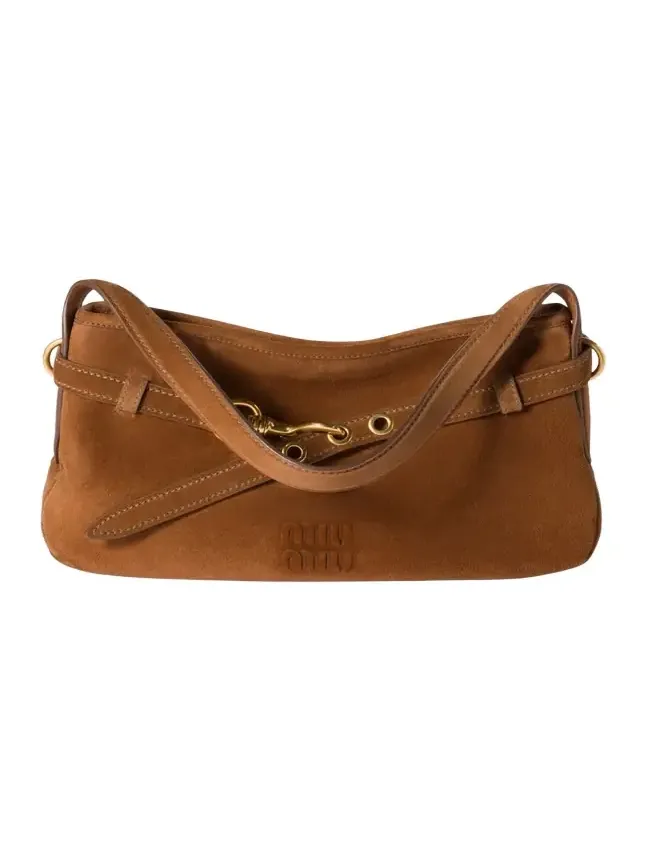 Miu Miu Aventure Medium Suede Shoulder Bag