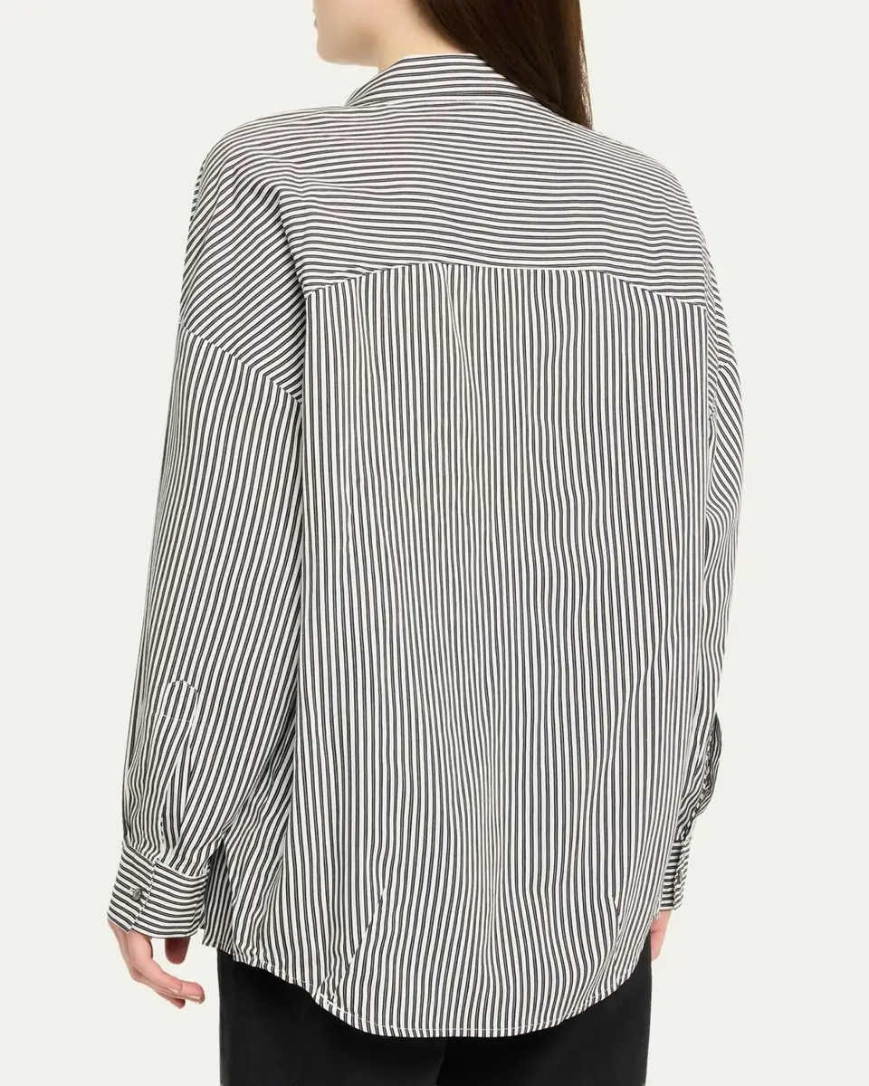 AGOLDE Roux Stripe Button-Front Shirt | Thumbnail 3 AGOLDE Roux Stripe Button-Front Shirt | Thumbnail 3