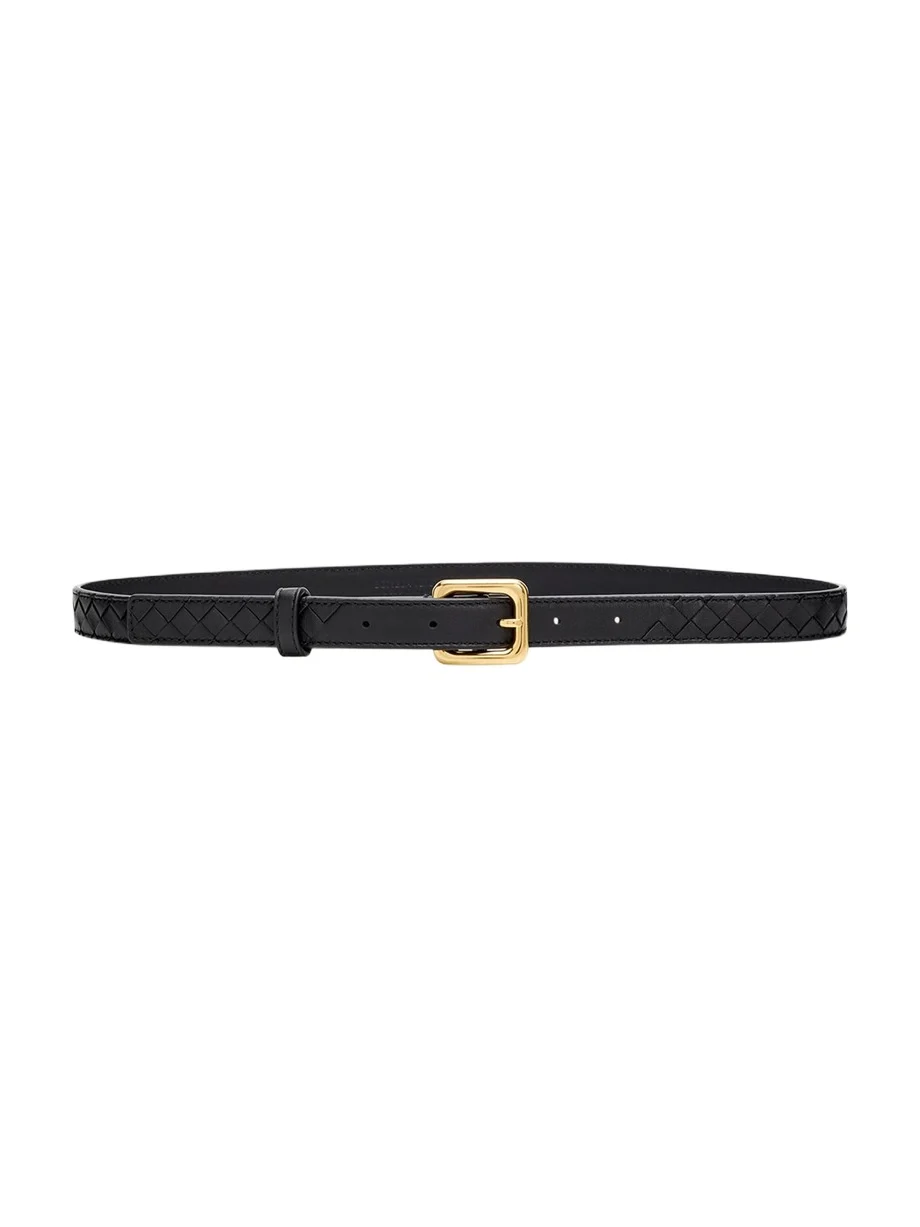 Watch-Buckle Intrecciato Leather Belt Watch-Buckle Intrecciato Leather Belt