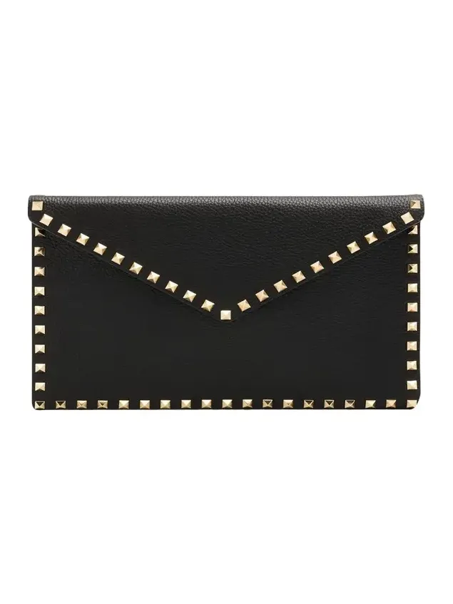 Large Rockstud Leather Flat Pouch Bag Large Rockstud Leather Flat Pouch Bag