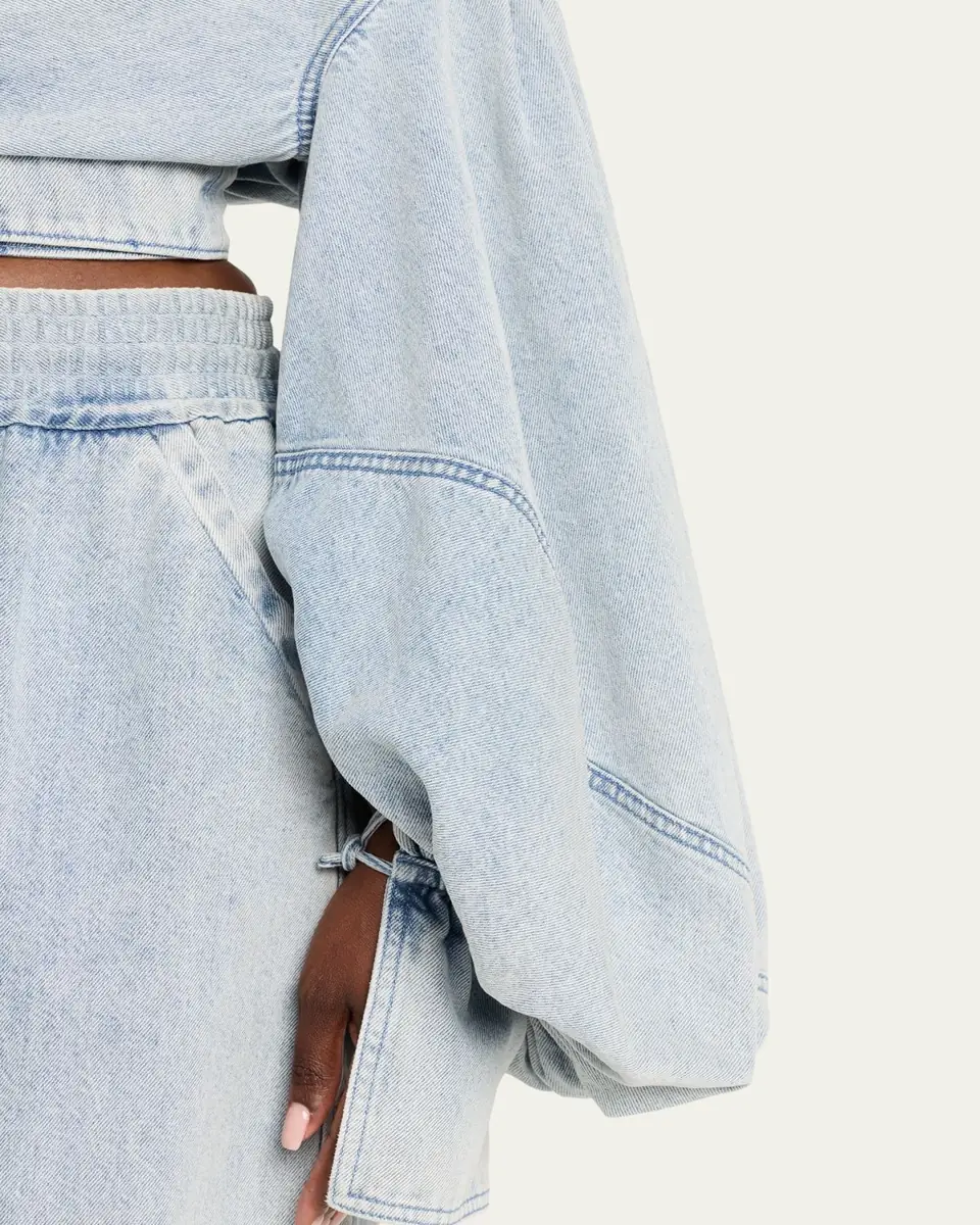 Zimmermann Denim Wrap Top | Thumbnail 5 Zimmermann Denim Wrap Top | Thumbnail 5