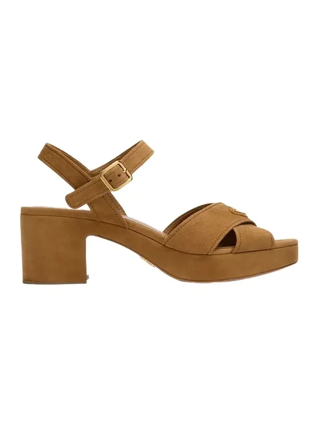 Triangle Suede Platform Sandals Triangle Suede Platform Sandals