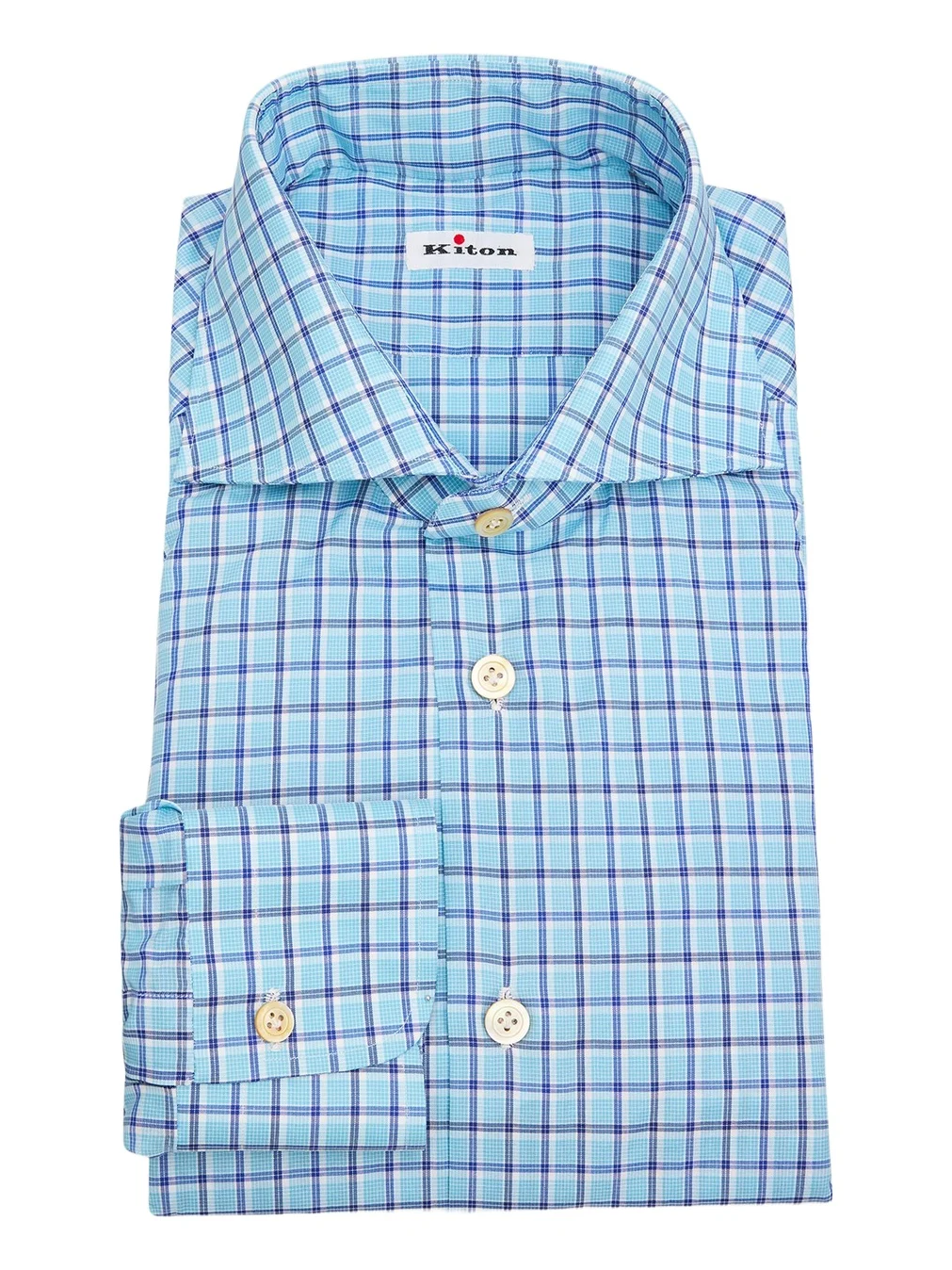 Kiton Men's Cotton Check Classic-Fit Dress Shirt