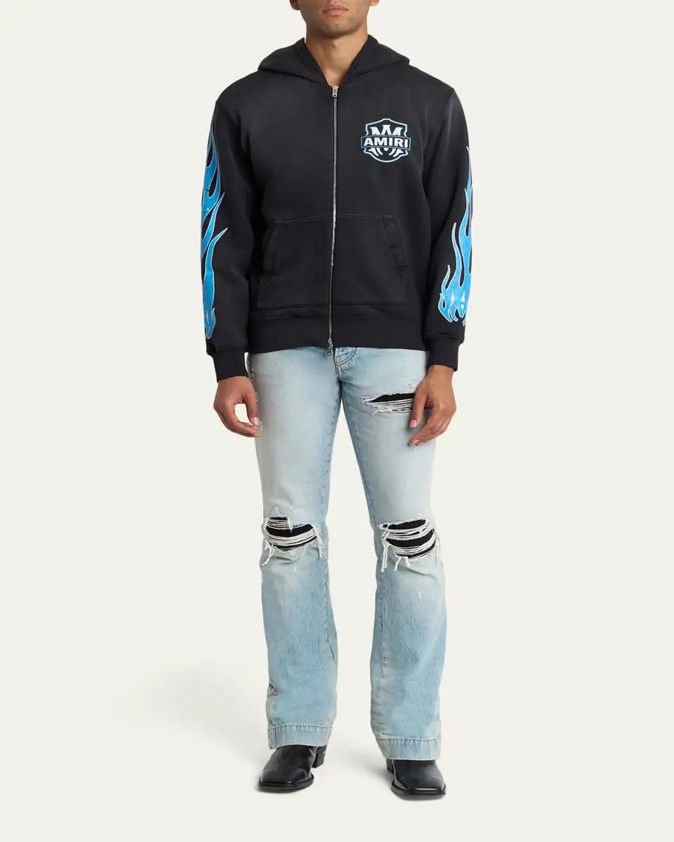 Amiri Men's MA Flames Full-Zip Hoodie | Thumbnail 2 Amiri Men's MA Flames Full-Zip Hoodie | Thumbnail 2