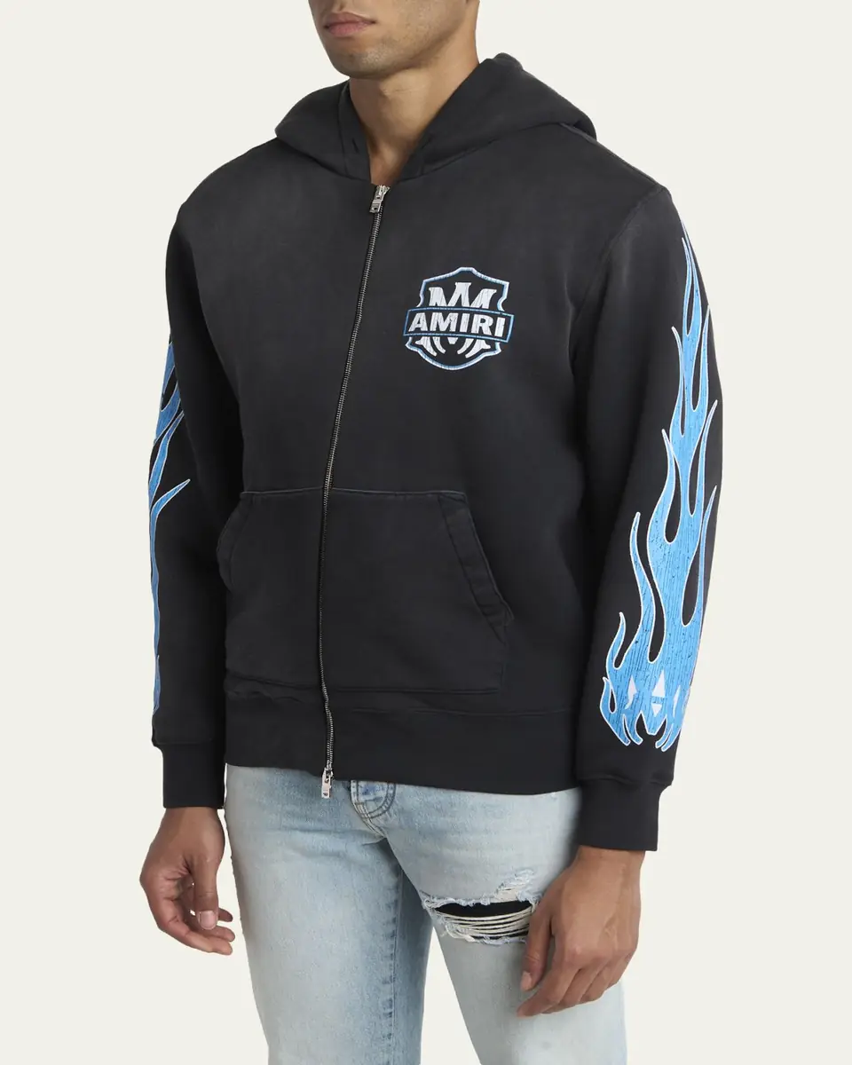 Amiri Men's MA Flames Full-Zip Hoodie | Thumbnail 4 Amiri Men's MA Flames Full-Zip Hoodie | Thumbnail 4