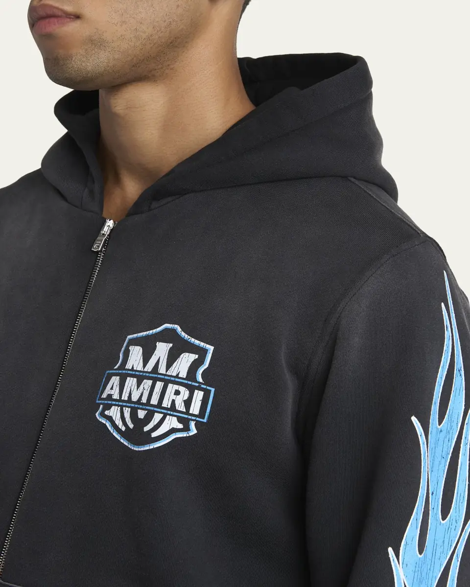 Amiri Men's MA Flames Full-Zip Hoodie | Thumbnail 5 Amiri Men's MA Flames Full-Zip Hoodie | Thumbnail 5