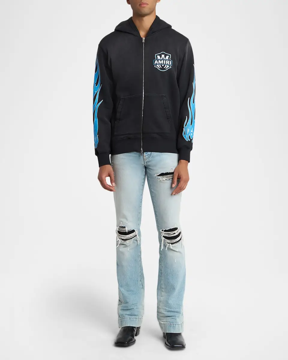 Amiri Men's MA Flames Full-Zip Hoodie | Thumbnail 6 Amiri Men's MA Flames Full-Zip Hoodie | Thumbnail 6