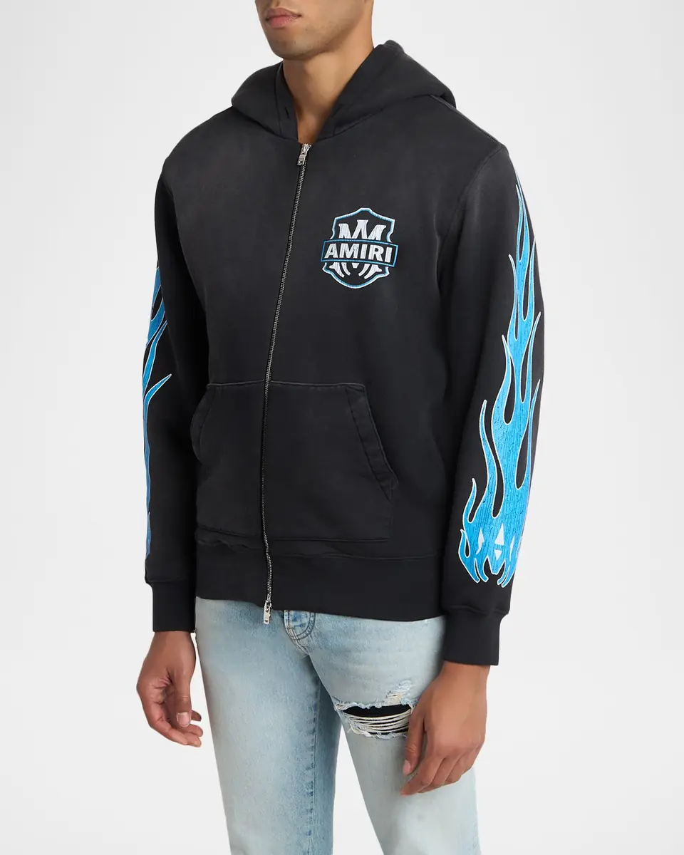 Amiri Men's MA Flames Full-Zip Hoodie | Thumbnail 8 Amiri Men's MA Flames Full-Zip Hoodie | Thumbnail 8