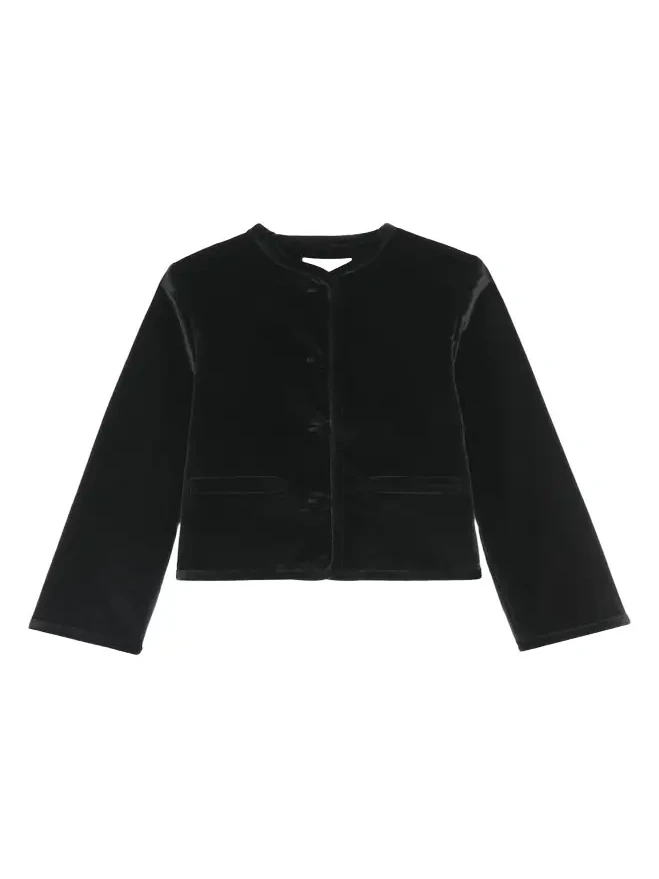 Cora Velvet Single-Breasted Jacket