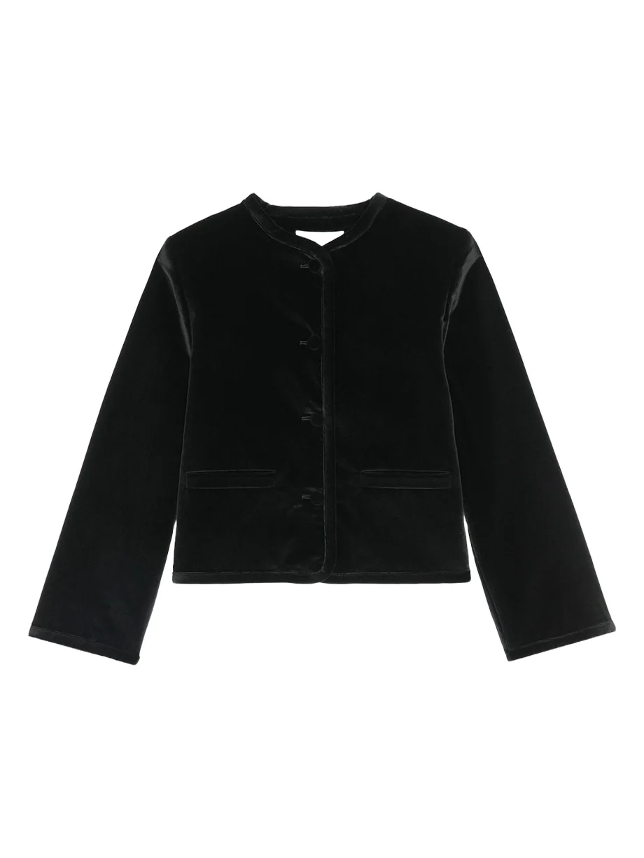 Cora Velvet Single-Breasted Jacket