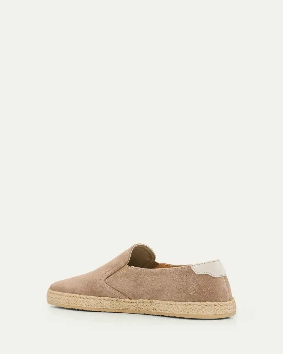 Brunello Cucinelli Men's Suede Slip-On Espadrilles | Thumbnail 2 Brunello Cucinelli Men's Suede Slip-On Espadrilles | Thumbnail 2