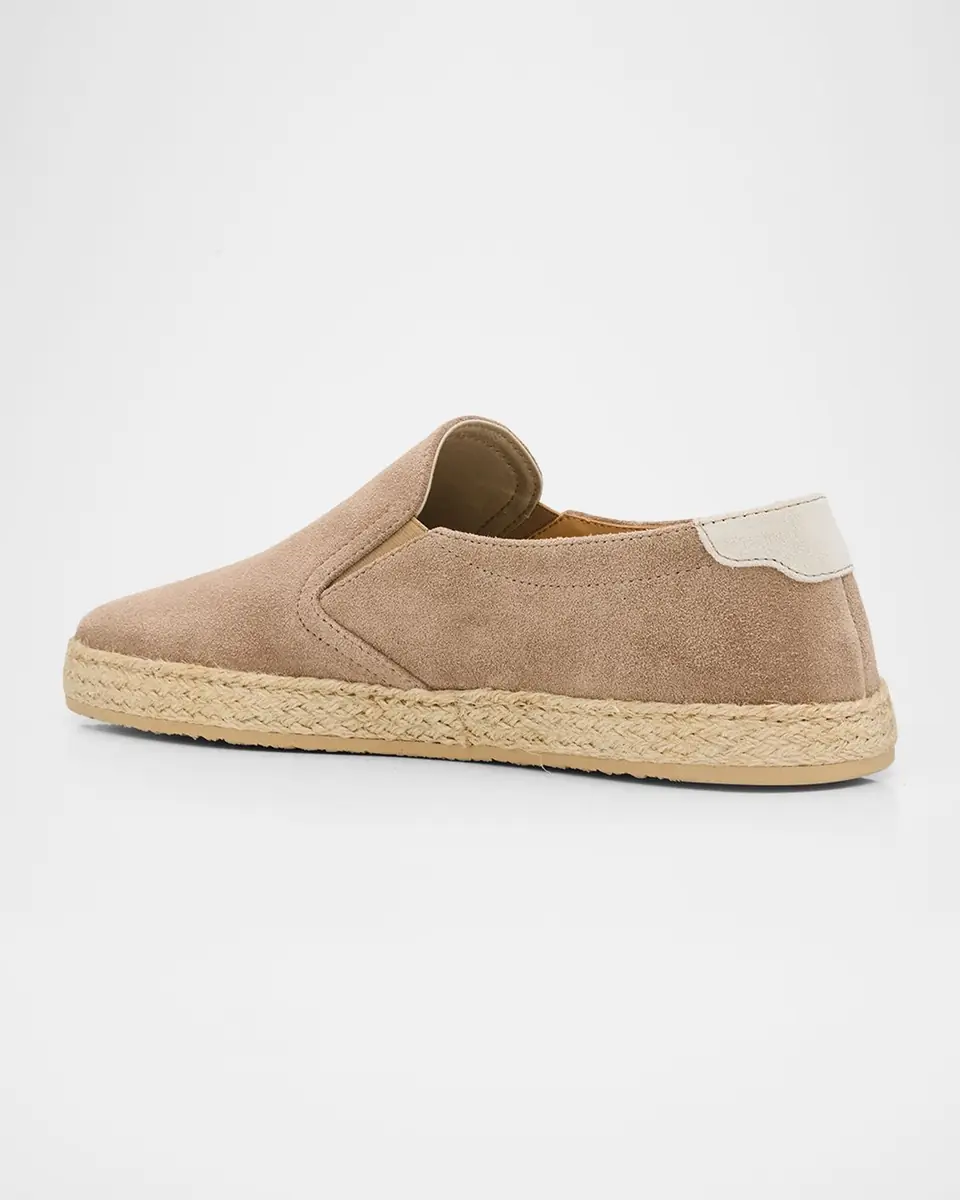 Brunello Cucinelli Men's Suede Slip-On Espadrilles | Thumbnail 9 Brunello Cucinelli Men's Suede Slip-On Espadrilles | Thumbnail 9