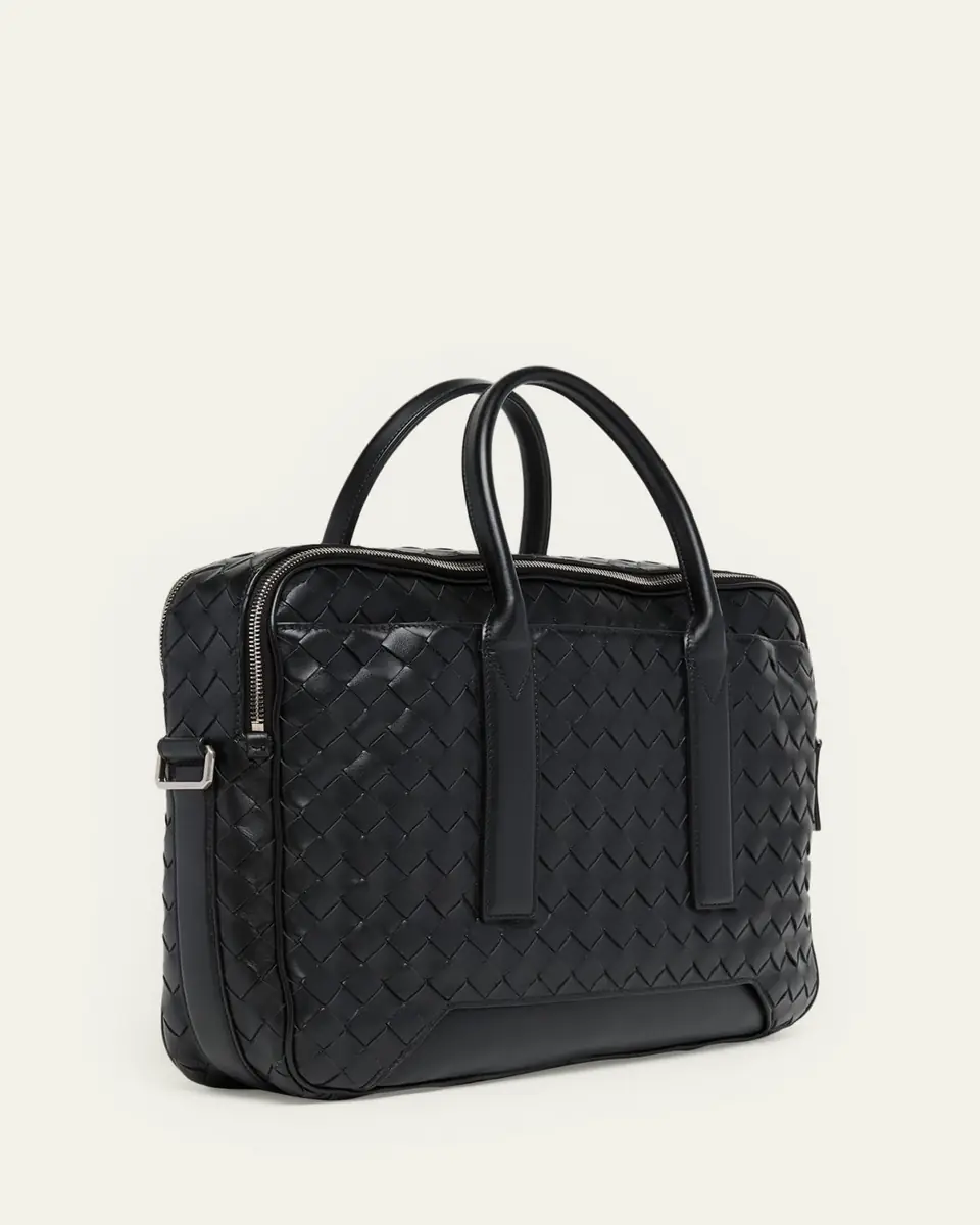 Bottega Veneta Men's Getaway Intrecciato Large Briefcase | Thumbnail 3 Bottega Veneta Men's Getaway Intrecciato Large Briefcase | Thumbnail 3