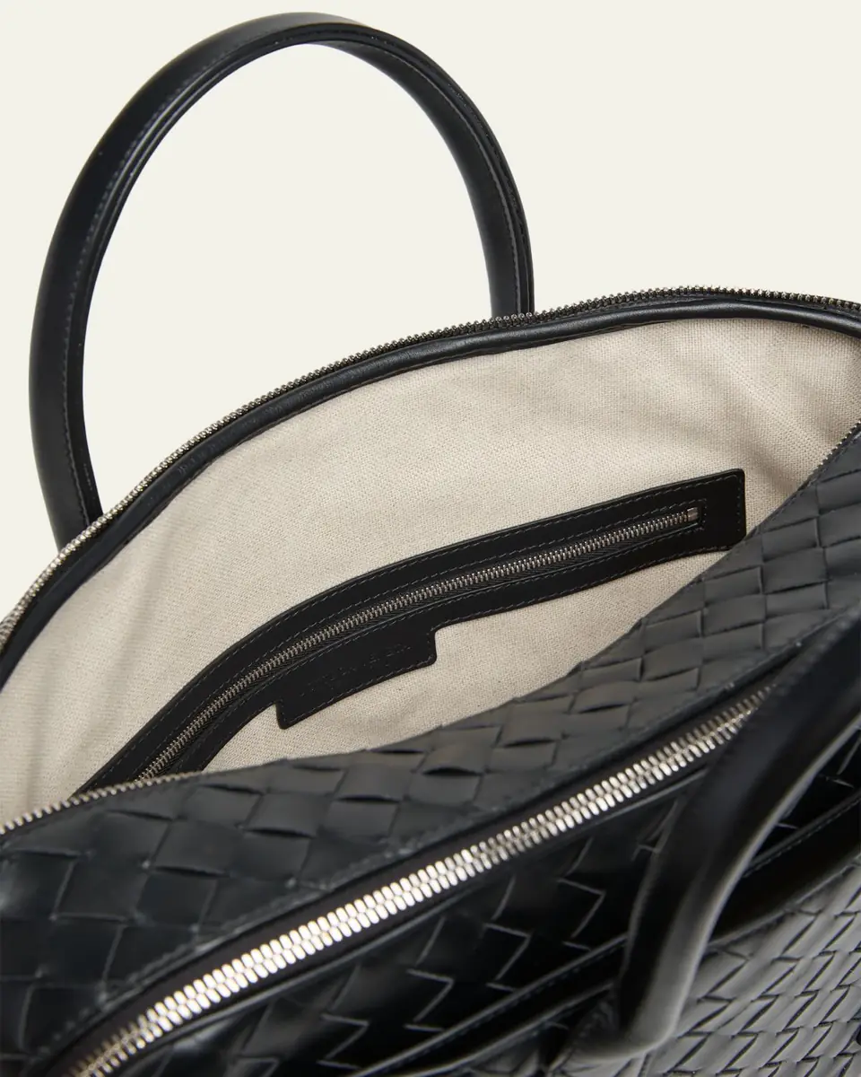 Bottega Veneta Men's Getaway Intrecciato Large Briefcase | Thumbnail 4 Bottega Veneta Men's Getaway Intrecciato Large Briefcase | Thumbnail 4