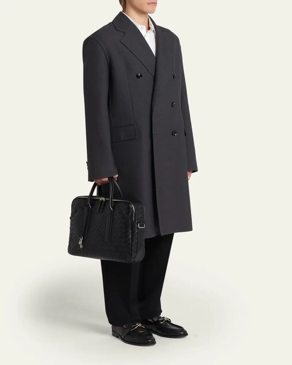 Bottega Veneta Men's Getaway Intrecciato Large Briefcase | Thumbnail 5 Bottega Veneta Men's Getaway Intrecciato Large Briefcase | Thumbnail 5