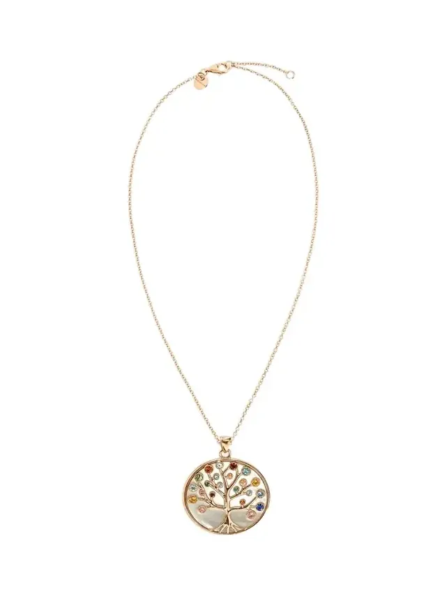Procaccia Jewelry 18K Rose Gold Tree of Life Medallion Necklace