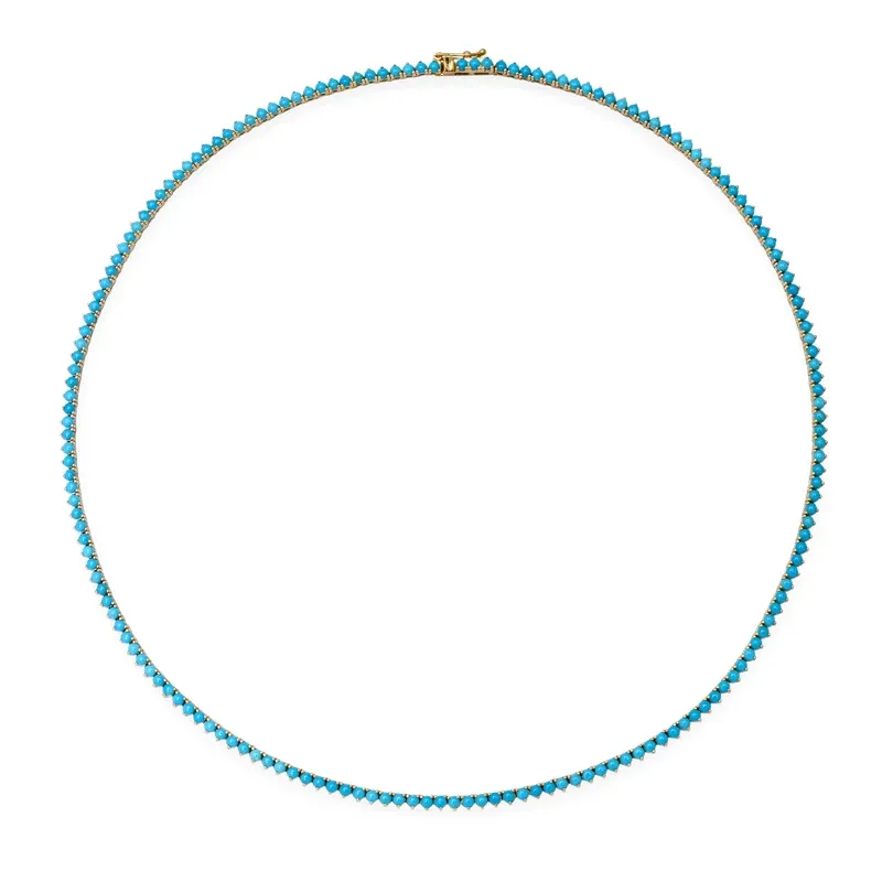 Jennifer Meyer 3-Prong Turquoise Tennis Necklace | Thumbnail 2
