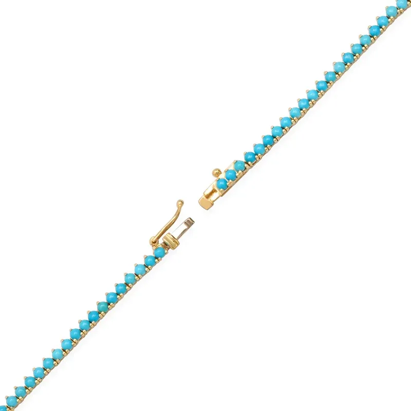 Jennifer Meyer 3-Prong Turquoise Tennis Necklace | Thumbnail 5