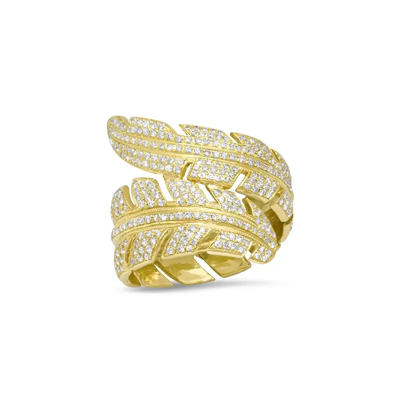 Jennifer Meyer Diamond Wrap Leaf Ring | Thumbnail 2 Jennifer Meyer Diamond Wrap Leaf Ring | Thumbnail 2